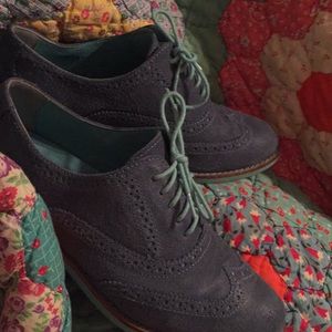 cole haan alisa blue suede shoes